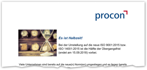 Halbzeit für ISO 9001:2015 / ISO 14001:2015 Umstellung
